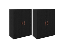 Conjunto de 2 roupeiros de parede Carvalho Preto MAISON EXCLUSIVE (69,5x34x90 cm)