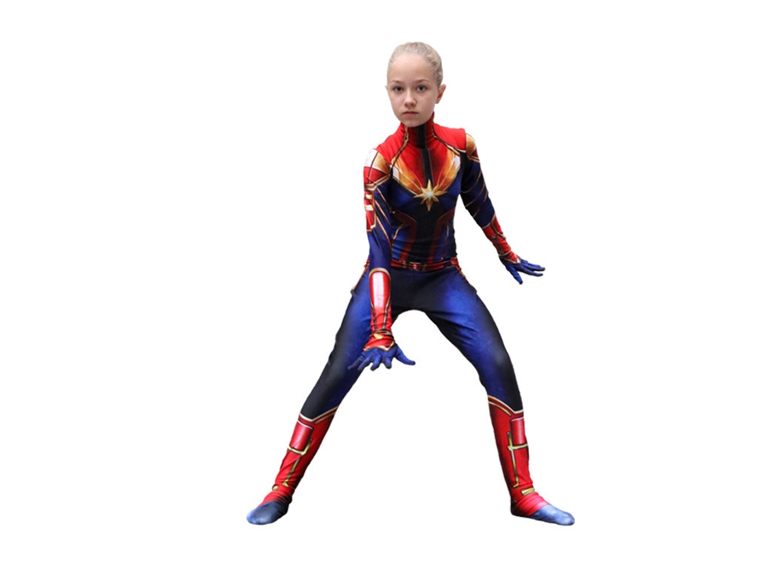Traje de Cosplay Do Capitão Marvel dos Heróis Da Marvel 130
