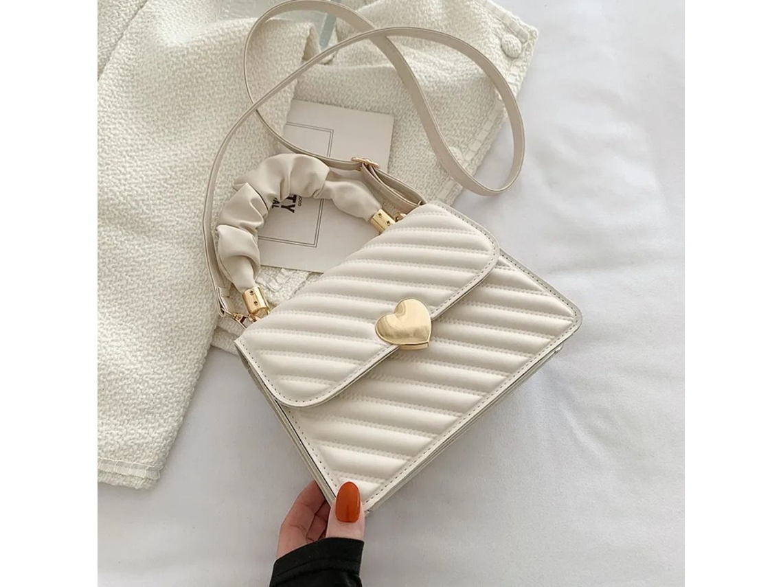 Bolsa Tote Romb Feminina, Ombro Branca AQUAFORGE