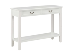 Vidaxl Mesa Consola 110x35x80 Cm Madeira Branco