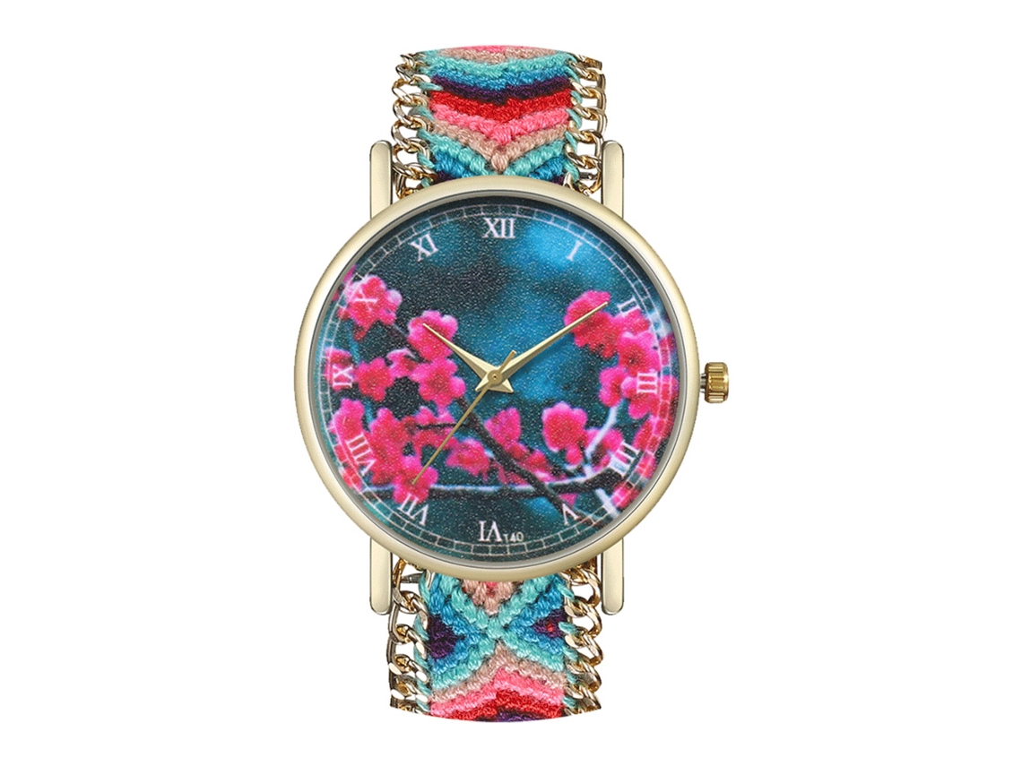 Relógio de Pulso Unissex Elegante de Quartzo Pulseira de Lã Moda Casual Presente 01