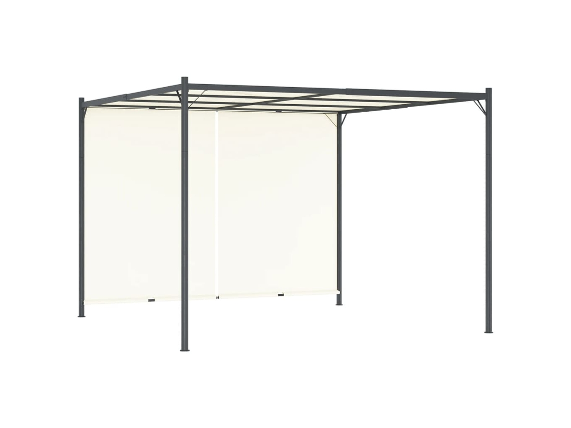 Pergola VIDAXL White Steel (3 x 3 m)