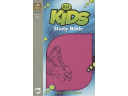 Livro kjv, kids study bible, leathersoft, pink de richards, lawrence o. (inglês)
