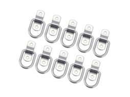 Conjunto de 8 anéis de encaixe em aço inoxidável para montagem.