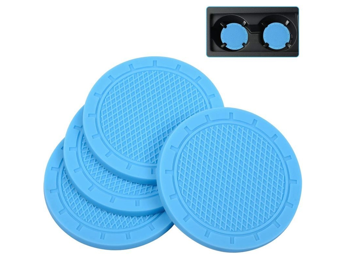 Suportes de Copo Nova Line, Carro, PVC, 7cm, Azul Claro