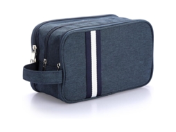 Bolsa De Toaletes De Viagem Com Separação Seco/úmido 3 Compartimentos Para Homem Kit De Barbear Organizador Ginasio