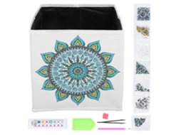 Kit De Pintura Diamante Para Adultos, 5d Diy Cristal Strass Bordado Decoração De Parede Para Casa Com Caixa De Armazenamento Dobrável Olysi Shop