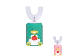 Escova de Dentes Elétrica Infantil em Formato U, Automática, com Rotação 360°, para Crianças 3 a 15 Anos. GOKOCO
