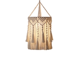 Abajur Mingsu Em Estilo Nórdico, Trançado Corda De Algodão, Para Pendurar Na Parede. Decoração Sala Estar.-aquaforge