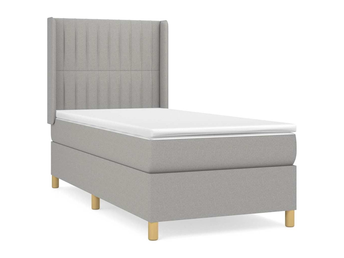 Box Spring Bed, Box Spring Beds Vidaxl Cinzeto Tecido (90 X 190 Cm)