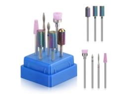 Conjunto De Pontas De Lixa De Unha Azul*