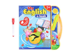 Ats máquina de Aprendizaje Infantil Multifuncional Interactiva com Caneta e Borrador de Giz para Crianças de 3+ Anos Azul