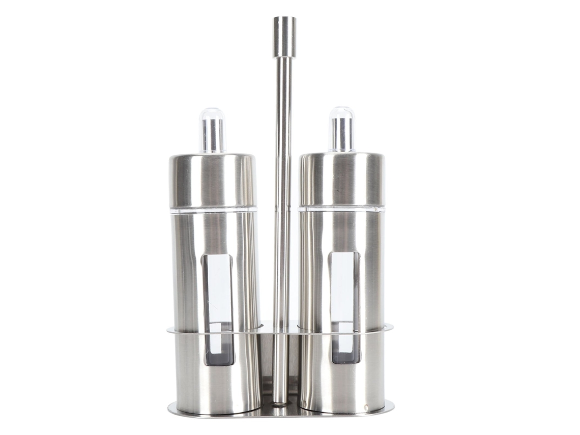 Conjunto de Dispensadores de Óleo LAXISCREED 80ml Inox com Base