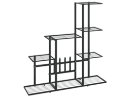Plant Stand, Plant Stands Vidaxl Preto Metal (n/a)