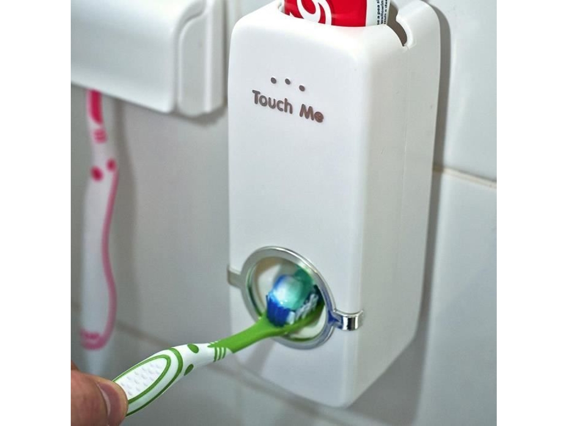 Suporte De Escova De Dentes Com Dispenser Automático De Creme Dental Com Botão De Pressão Para Parede
