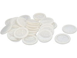 Tampa de Ventilação Quadrada em Malha Plástica para Armário Sapatos, Branca, 67 Mm Diâmetro, 30 CHABERLU