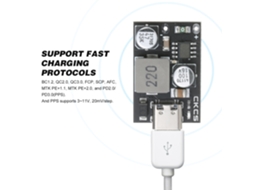 Módulo Conversor Buck Type-c Qc3.0 Pd3.0 Pps 8-32v Para 3-12v Carregamento Rápido 20w