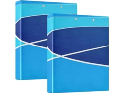 Blue Tennis Quadra School Pasta 1 2-polegada Com Prancheta, Pacote Com 1 2 Unidades De Massas Sortidas, 200 Folhas