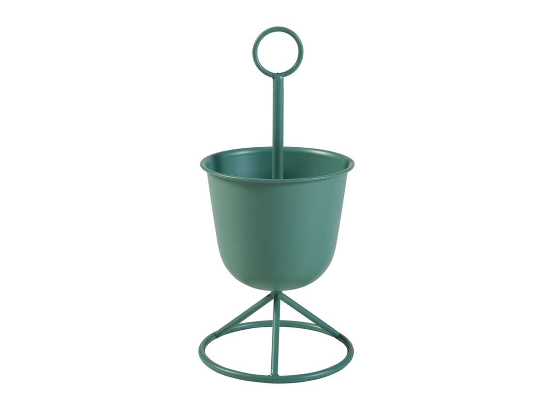 Suporte para Plantas Alphen com Vaso Metálico 48Xø23Cm Verde [EN.CASA].