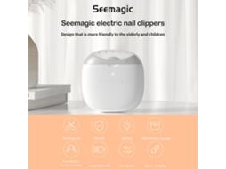 Mali cortador de Unhas Elétrico Automático Seemagic com Luz Anti splash Seguro para Bebê e Adulto Manicure