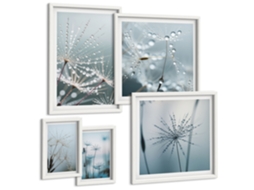 Conjunto De Pinturas Gotas De Água Nas Plantas Espelharte (5 Peças)