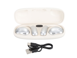 Fones de Ouvido Bluetooth 5.4 Ouvido Aberto Impermeável Ipx7 com Estojo de Carregamento 12h Branco Prata | S/MARCA