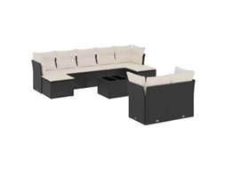 Garden Sofa Set, Garden Sofa Sets Vidaxl Preto Rattan / Vime (n/a)