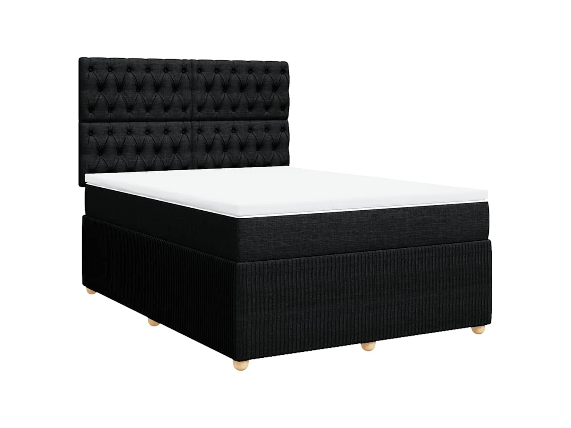 Box Spring Bed, Box Spring Beds Vidaxl Preto Tecido (140 X 200 Cm)
