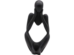 Omni estatua Del Pensador de Resina Escultura Abstracta Moderna Figura de Personaje Negro Decoración para Hogar Y Oficina