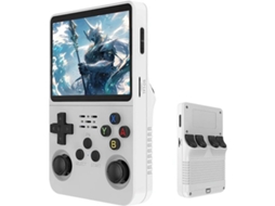 Console Portátil Retrô R36s com Mais de 10.000 Títulos Clássicos, Tela Ips de 3,5 Polegadas, 64gb, Branco AQUAFORGE
