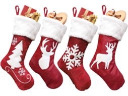 Meias de Natal Conjunto de 4 Peças RNEMITERY