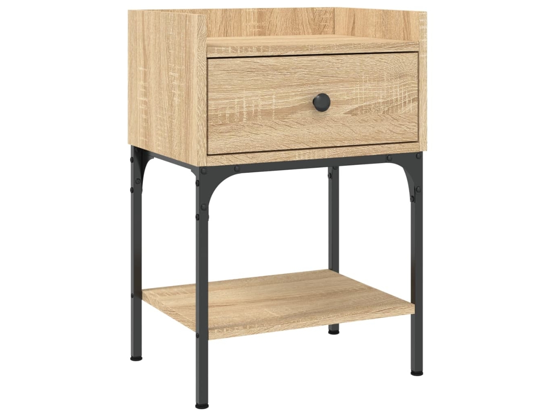 Bedside Table, Bedside Tables Vidaxl Marrom Madeira Processada (n/a)