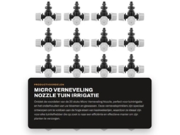 Accessórios De Irrigação - Nozzle De Pulverização 20 Unidades - Bico Micro - Sopro - Accesórios De Jardim/alumínio - Alta Qualidade Abs - Peso Leve/du