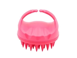 Massageador De Cabelo Com Cerdas De Silicone Suave Rosa