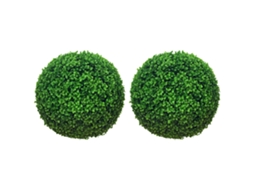 2 Buxo Artificial Bola 40cm Decoração Jardim Interior Exterior