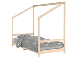 Kids Bed Frame, Kids Bed Frames Vidaxl Marrom Madeira De Pinho (90 X 200 Cm)