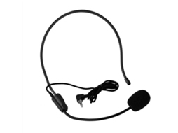 Mini Fone de Ouvido com Fio de 3,5 Mm Montado na Cabeça Microfone Condensador para Alto-Falante Amplificador de Voz
