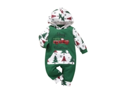 Roupas de Natal para Bebê Macacão de Manga Comprida para Bebê Engatinhar 100Cm