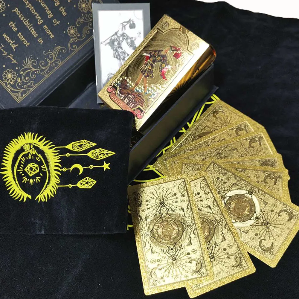 Cartas De Tarô, 12*7cm, Em Pvc Impermeável E Resistente Ao Desgaste, Para Jogos De Adivinhação Em Mesa.