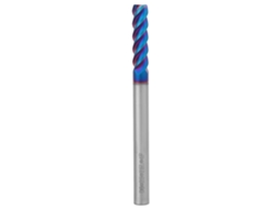 Fresa De Usinagem Cnc Com Revestimento Nano Azul Hrc65° Aço Tungstênio 4 Lâminas 6mm