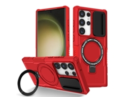Capa Zruxe Compativel Com Samsung Galaxy S23 Ultra 5g (sliding Camshield - Magsafe - Tpu Hybrid Pc - Vermelho)