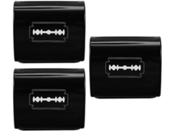 Conjunto de 3 caixas organizadoras para lençóis Barbear, seguras para reciclagem e uso.