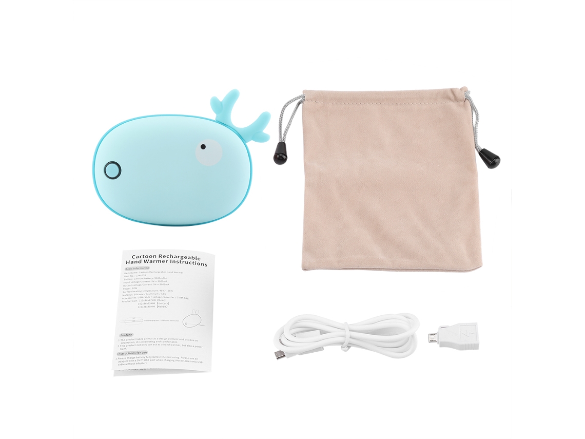 Laxiscreed Aquecedor De Mãos Invernal Recarregável Por Usb, 2-em-1 E Multifuncional