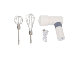 Batedor Elétrico de Mão Sem Fio Recarregável 2000mah Aço Inox Bateria Branco Quente S/MARCA