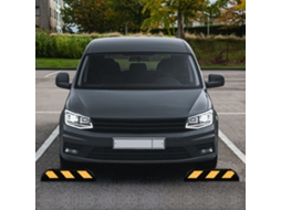 Vidaxl Blocos De Estacionamento Refletores 2 Pcs Borracha 56x15x10 Cm