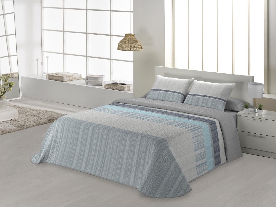 Colcha JVR Bombay (Poliéster - Azul - 180 cm)