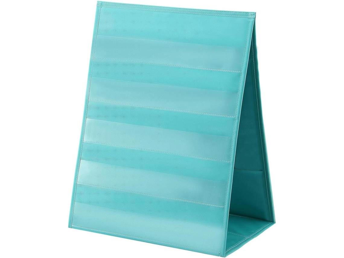 Organizador De Mesa Resistente Em Tecido Oxford Com 10 Bolsos Transparentes Em Pvc, Perfeito Para...