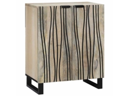 Vidaxl Buffet Branco 60 X 33,5 X 75 Cm Madeira De Manga Maciça