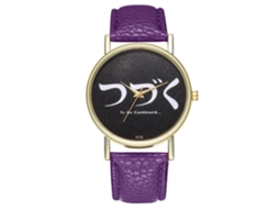 Relógio de Pulso de Quartzo Unissex Casual Elegante Moda Presente Roxo