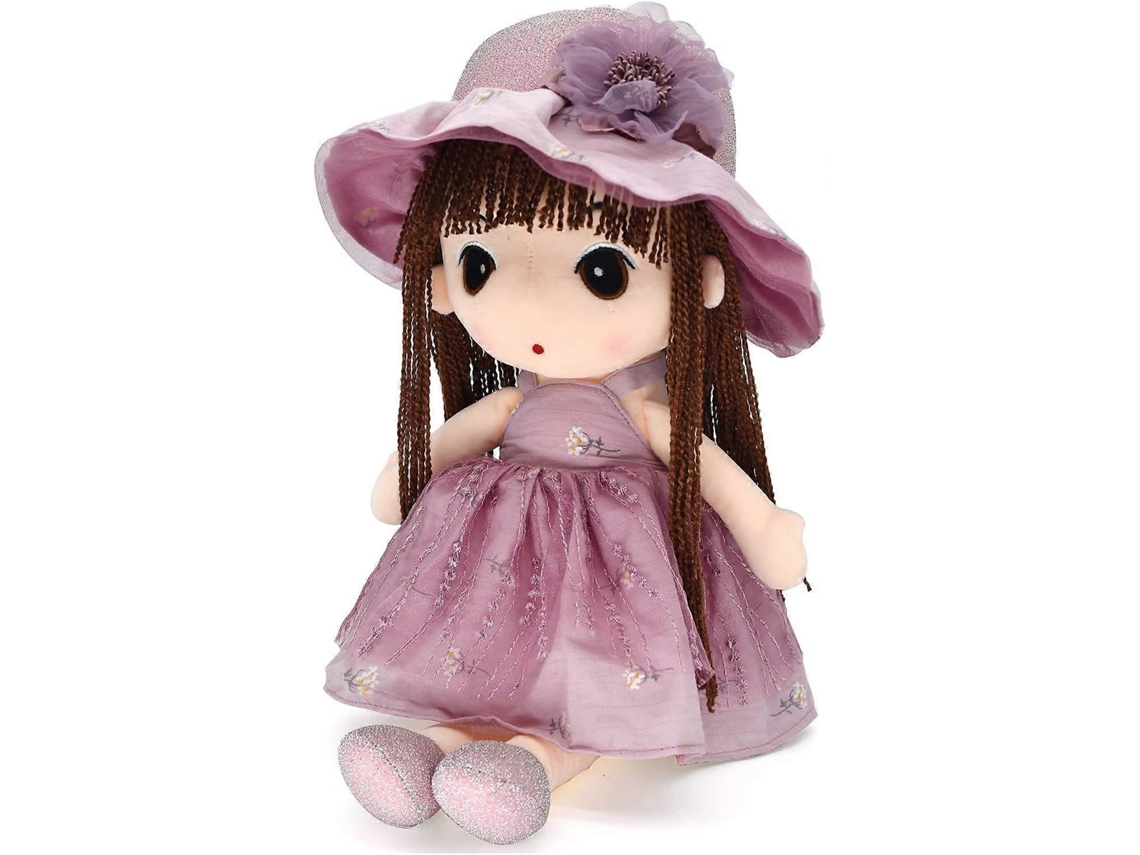 Boneca De Pelúcia Macia Fada Flor Kawaii, Presente Para Meninas, 18 Polegadas (chapéu-roxo)